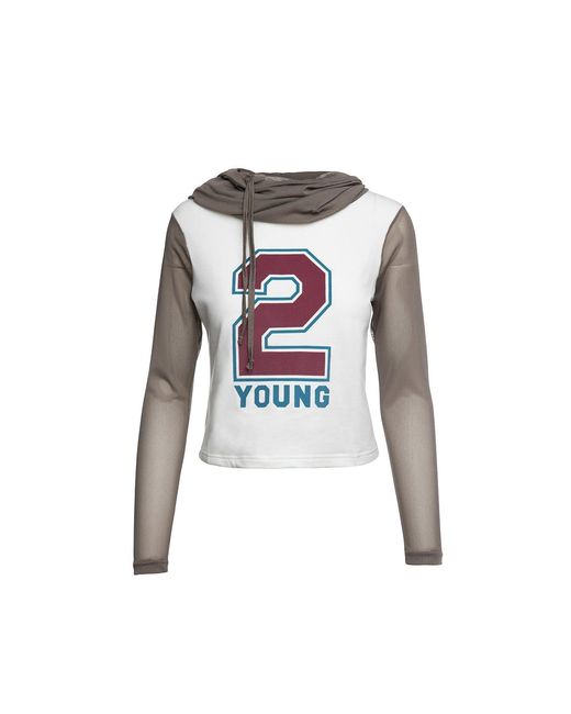 Conquista White Neutrals Sporty Hooded Crop Top