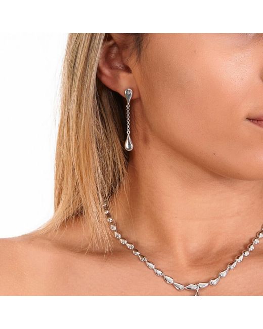 Lucy Quartermaine White Station Tear Drop Earrings