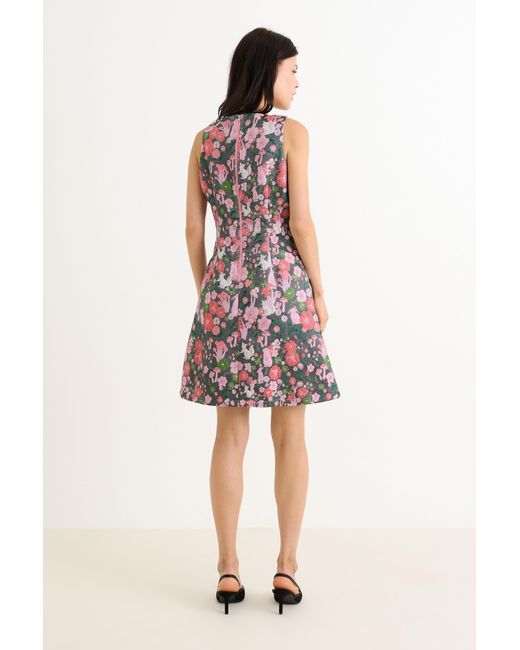 Louche Pink Marcia Fairytale Jacquard A-Line Mini Dress