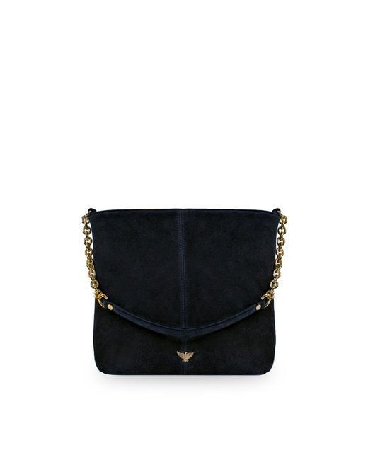 Apatchy London Black The Izzie Suede Bag