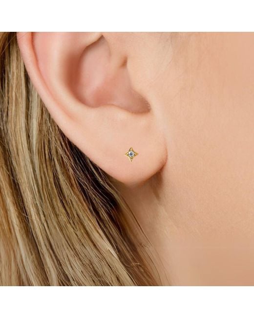 BLOOMTINE | Earth Angel HQ Metallic Illuminess Mini Vermeil Star Studs