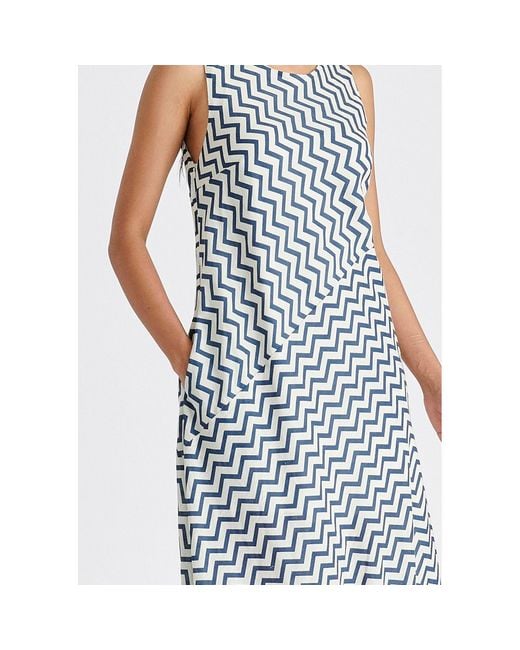 Paisie Blue A-Line Midaxi Dress