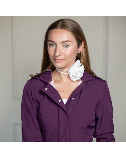 RainSisters White Rose Flower Choker