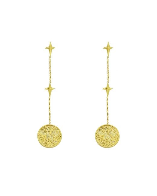 Aurozia Metallic Tarot The Star Drop Earrings