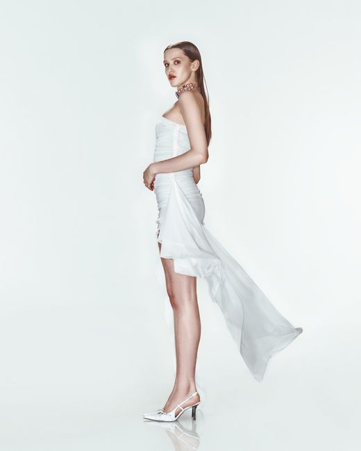 Khéla the Label White Dirty Talk Mini Tulle Dress In