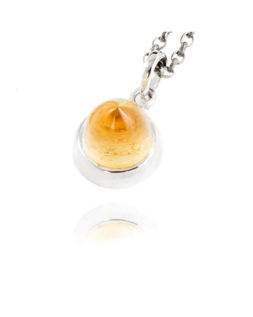 The Jewellery Store London Metallic Istanbul Spice Citrine Pendant Necklace