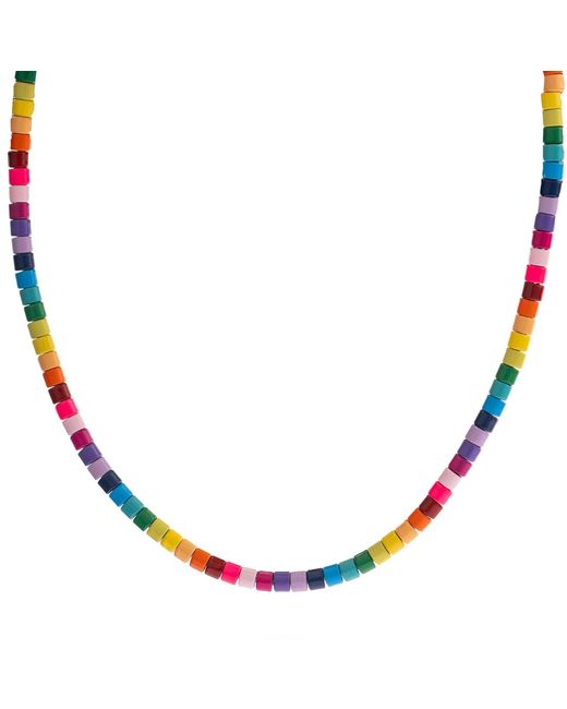Ebru Jewelry Metallic Vibes Ceramic Bead Necklace