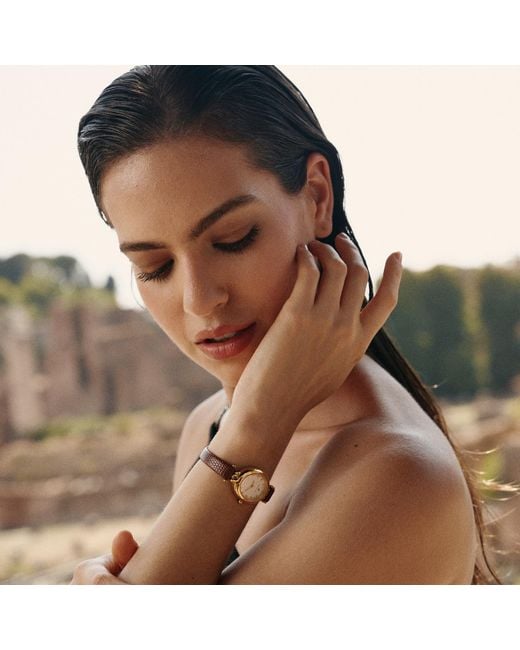 Retro Chic Metallic Ellipse Watch