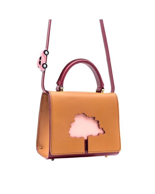 Absurde Pink Neutrals One Way Small Leather Shoulder Bag