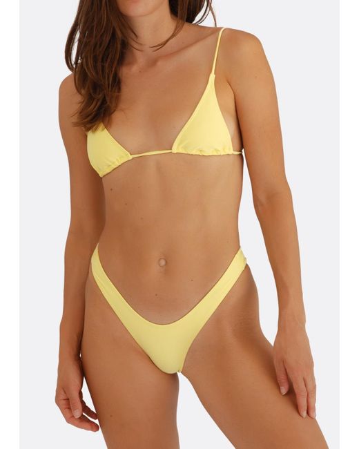 Minimale Animale Yellow Sacred Tie Back Tassel Bikini Top