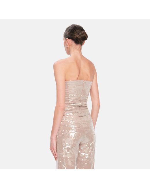 OW Collection Pink Neutrals Ruby Sequin Tube Top