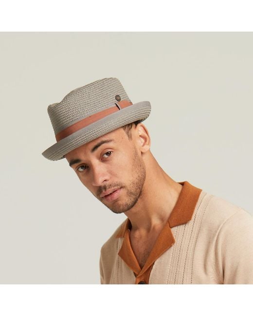 Dasmarca Hats Brown Dasmarca Durban Summer Diamond Crown Light Weight Breathable Porkpie Hat for men
