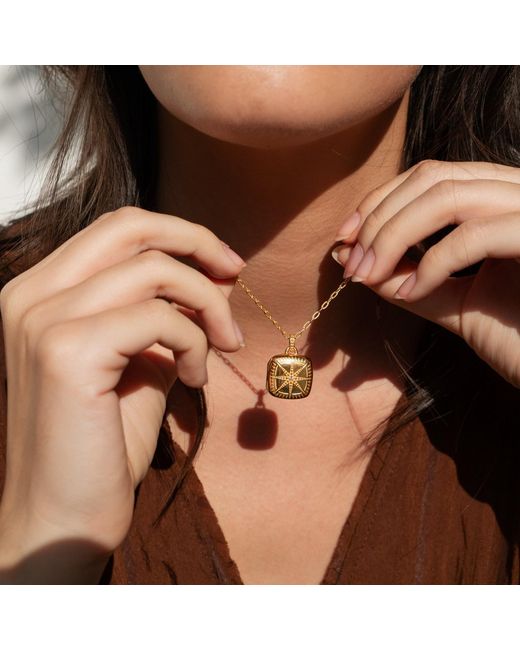 Dower & Hall Metallic Sapphire Stellar Locket