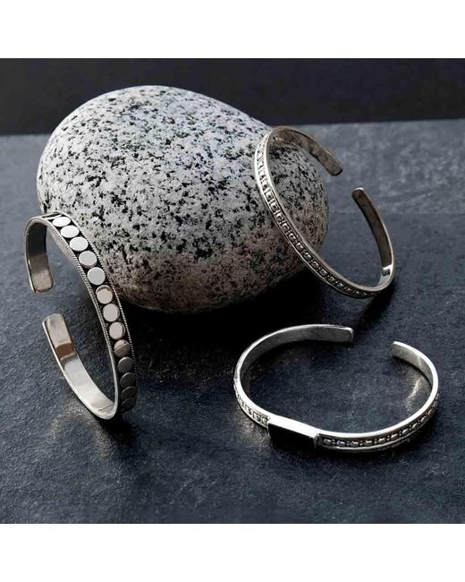 Charlotte's Web Jewellery Metallic Maharani Onyx Open Bracelet for men