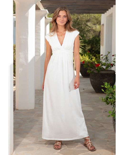 Chic by Lirette White Kimono Dress Natural