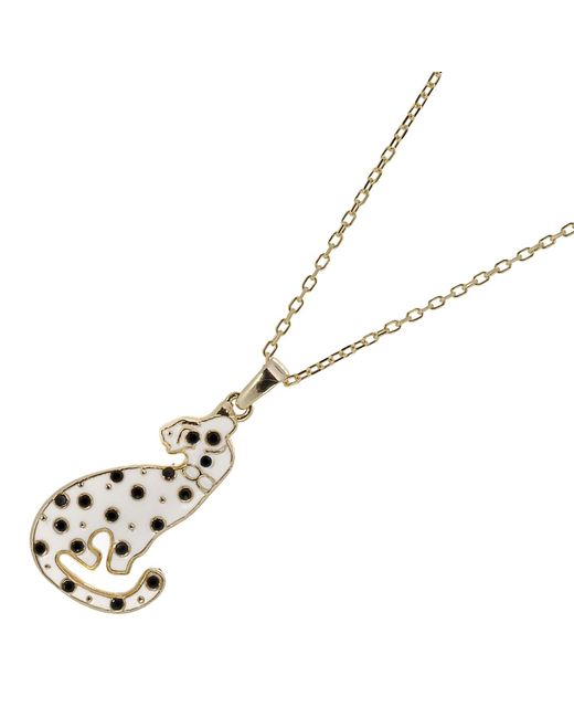 Ebru Jewelry Metallic Dalmatian Dog Necklace