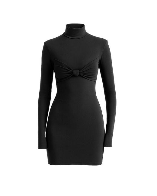 Maison De Gala Black Elena Knot Detail Mini Dress