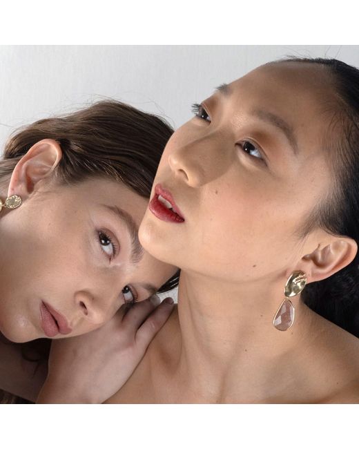 Rare Matters Jewelry Metallic Golden Leaf Drop Earrings