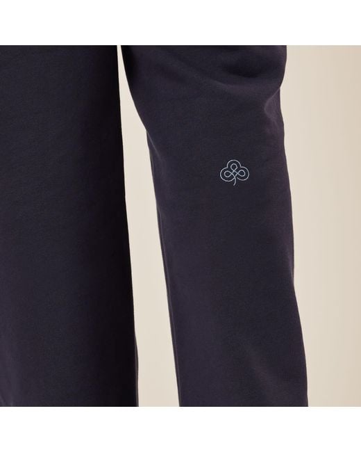 Be Athletica Blue Varsity Athletica Wide-Leg Pants