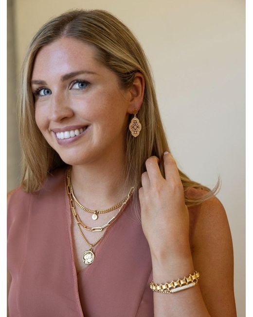 Loni Paul Jewelry Metallic Oval Lace Earring