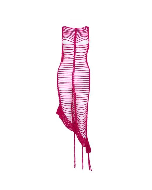 Paloma Lira Pink Spiderweb Fiucsa Dreess
