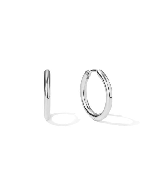 Unaloe Metallic Sterling Hoop Earrings – Timeless Elegant Jewelry