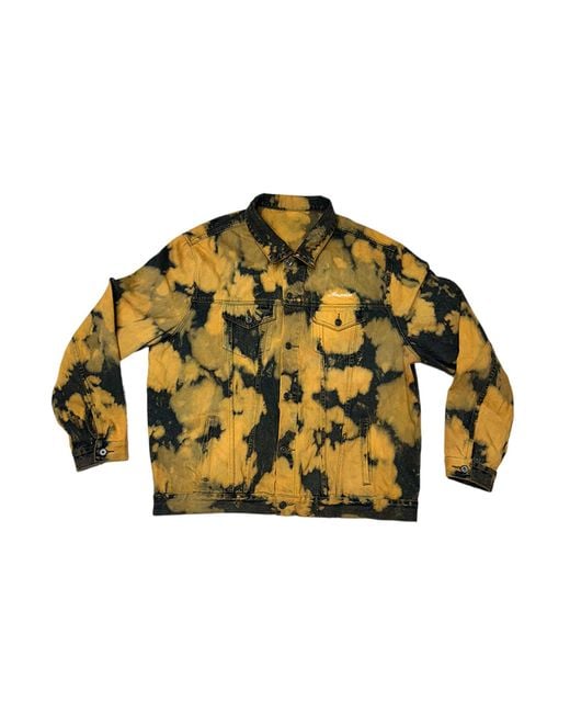Zasta Studio Yellow Denim Jacket Tie-Dye Extra Large A for men