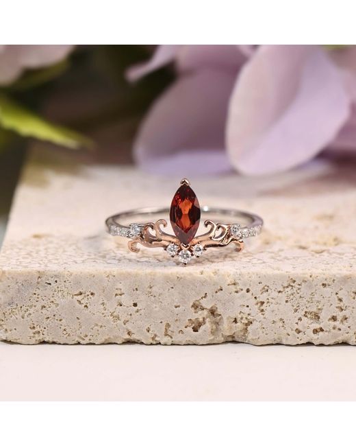 Azura Jewelry New York Pink Ring Of Fire Vermeil