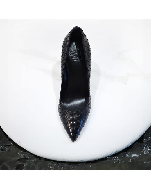 Aethra Shoes Black Alichi Pointed Toe High Heel Stiletto Pumps