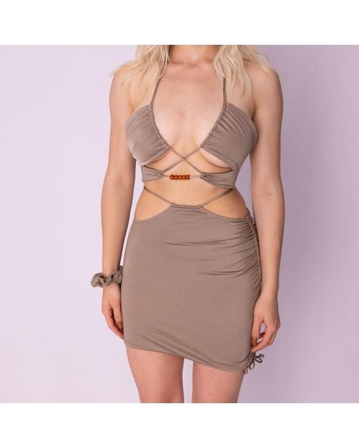 The Delarose Sisters Purple Neutrals Latte Cover Up Skirt