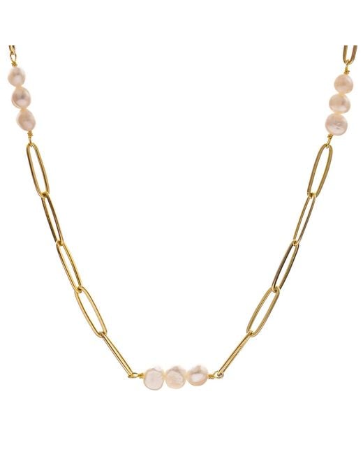 Ebru Jewelry Metallic Eternal Pearl Harmony Choker Necklace