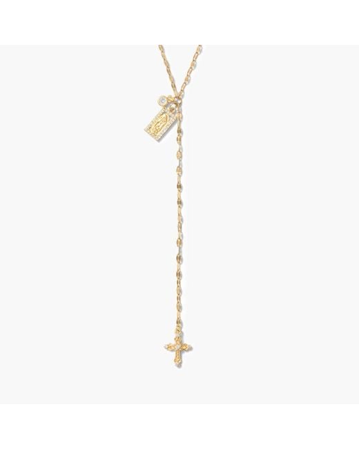 Alexie of Athens Metallic Collected Charms Cross Lariat