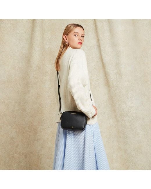 Lulu Guinness Black Leather Cole Crossbody Bag