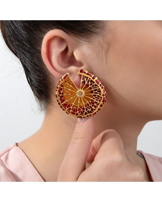 Milou Jewelry Brown Slice Earrings