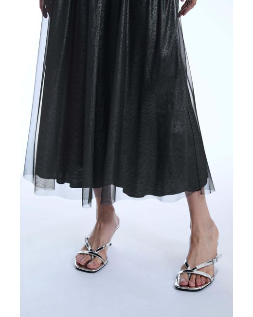 James Lakeland Black Laminated Tulle Skirt