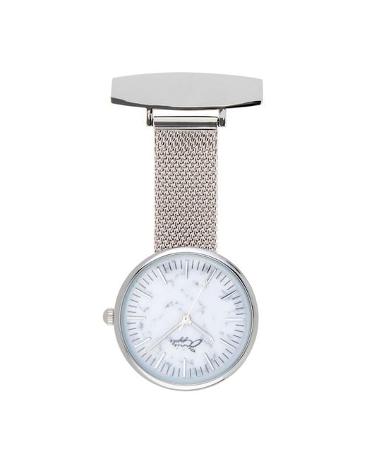 Bermuda Watch Company White Venus Interchangeable Marble/silver/blue Mesh
