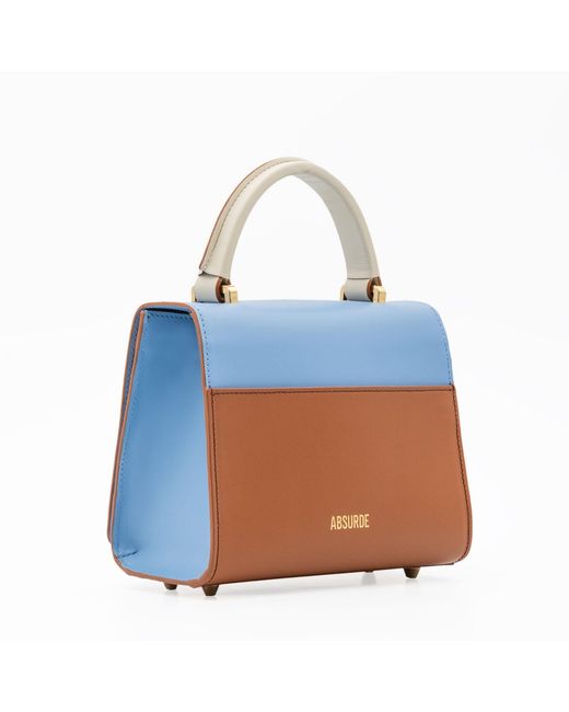 Absurde Blue One Way Small Leather Shoulder Bag
