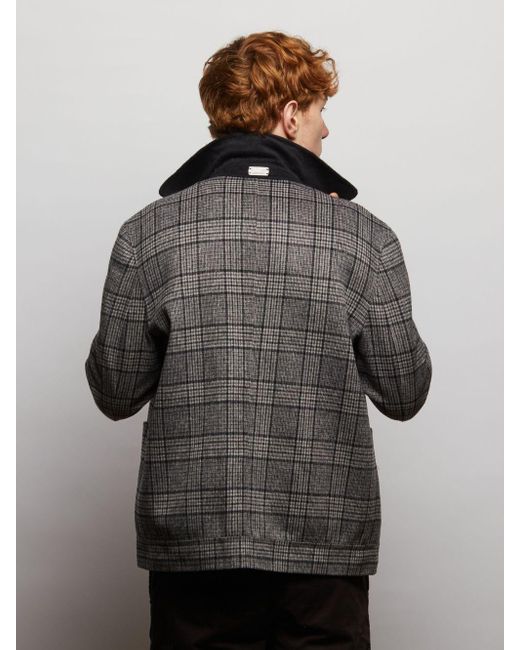 Guards London Gray Scot Reversible Wool Blend Jacket for men