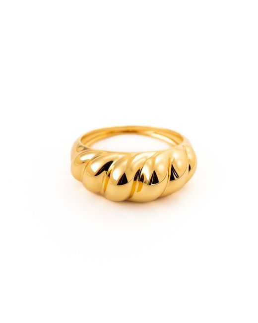 Belinda Jewelz Metallic Croissant Dome Ring