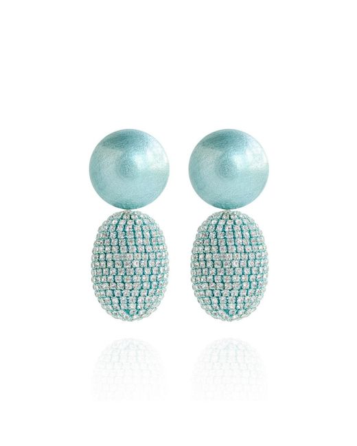 Saule Label Blue Selena Clip-On Earrings