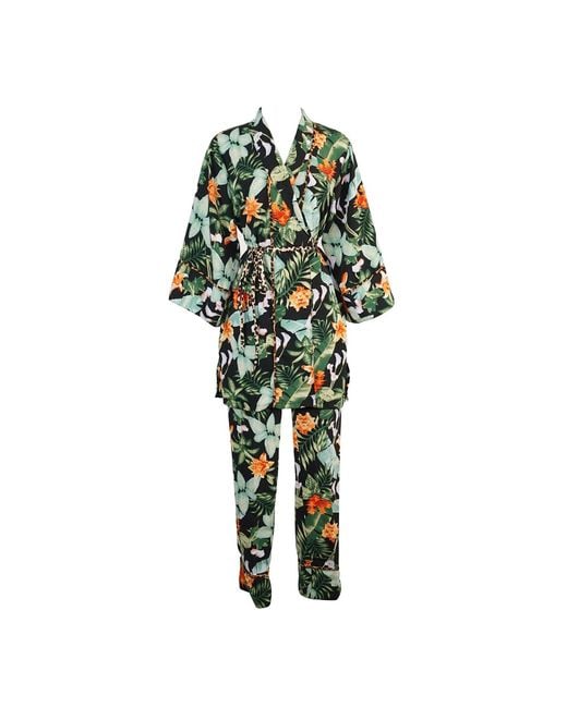 Jennafer Grace Green Midnight Jungle Paglama Set