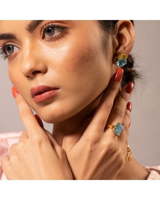 GEM BAZAAR Blue Belle Earrings