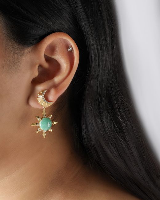 The Jewelz Blue The Prophecy A Celestial Of Moon & Sun Earrings