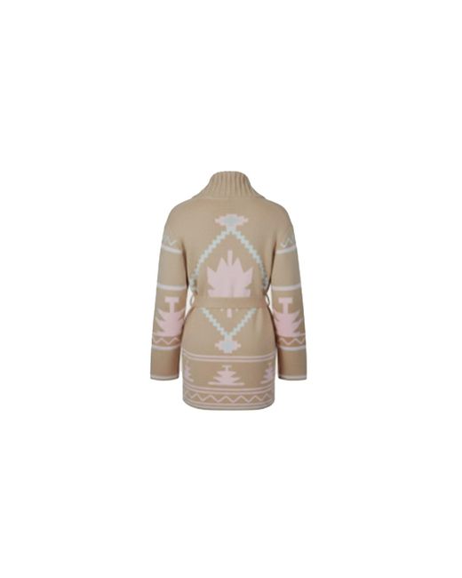 tirillm Natural Neutrals Maggie Pattern Knitted Cashmere Cardigan, Light Melange