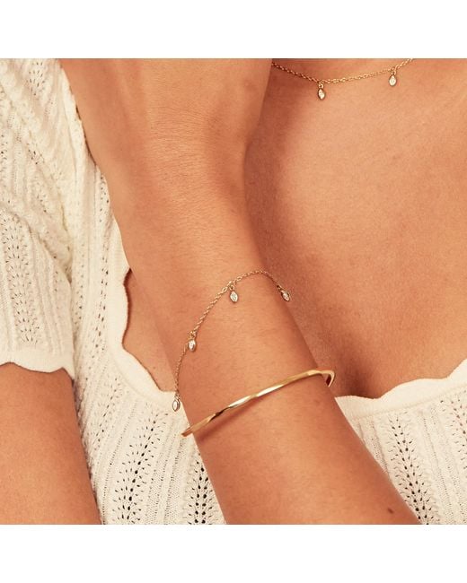 Lily & Roo Metallic Diamond Style Marquise Drop Bracelet