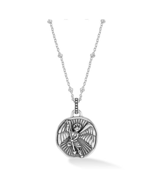 Dower & Hall Metallic St. Michael Talisman Necklace