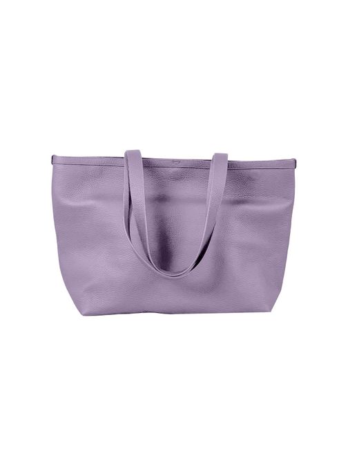 godi. Purple The Eva Handmade Leather Tote Bag