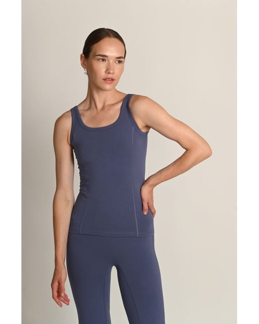 The Koozy Blue Jasmin Square Neck Vest