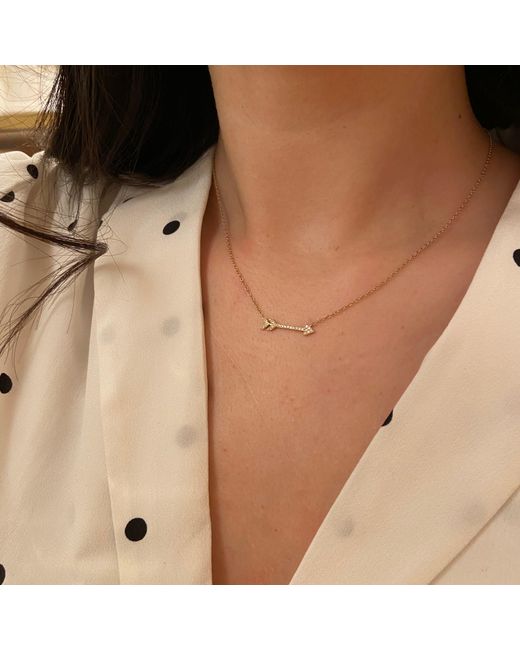 KAMARIA Metallic Diamond Arrow Necklace