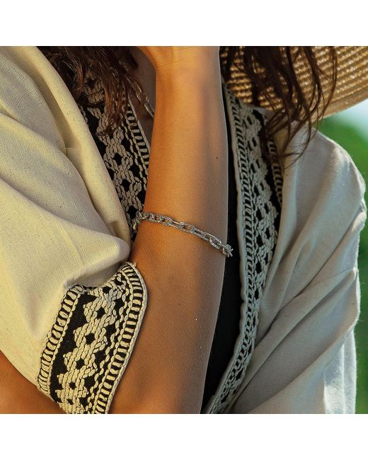 Mejoma Metallic Ancient Elegant Radiance Chunky Chain Bracelet